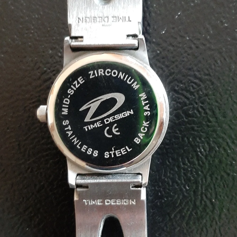 Rare Vintage Time Design Zirconium Watch for Women EUC